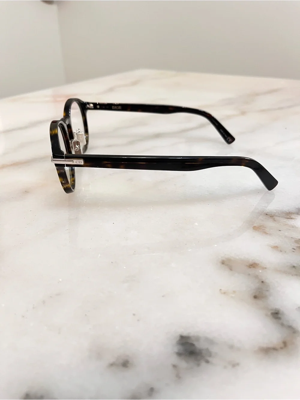 Dior Kids Brown Tortoiseshell Round Glasses